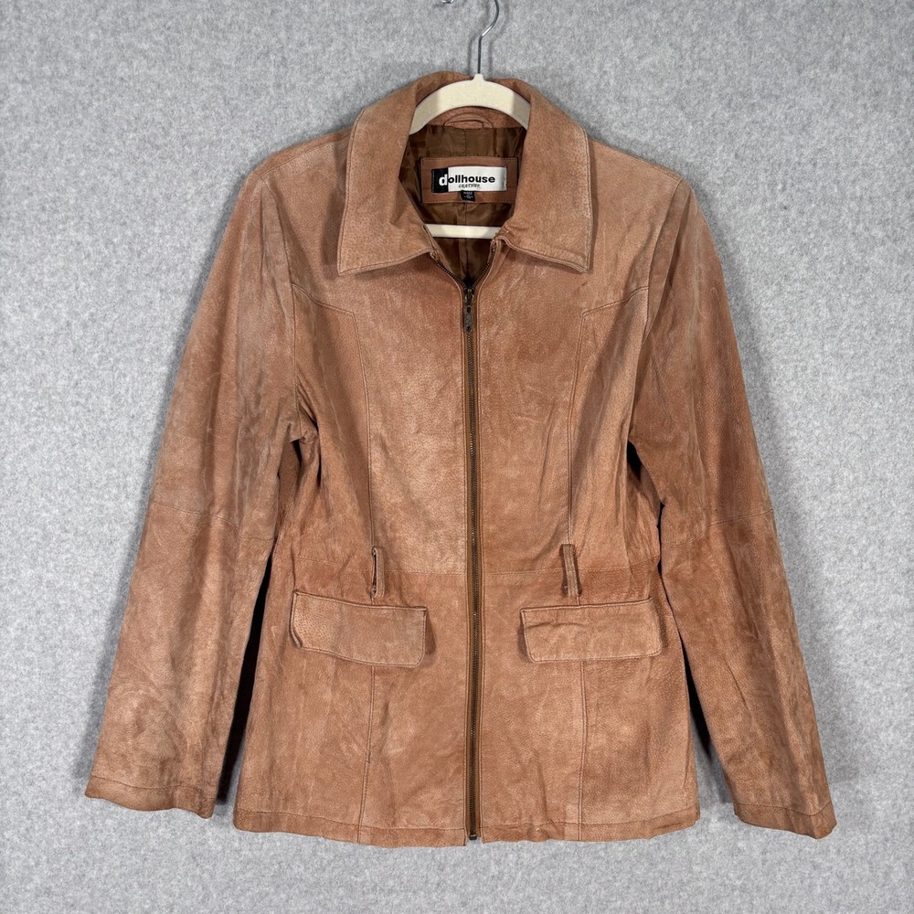 Vintage Y2K Dollhouse Suede Leather Jacket Medium Blazer Retro Western NO BELT